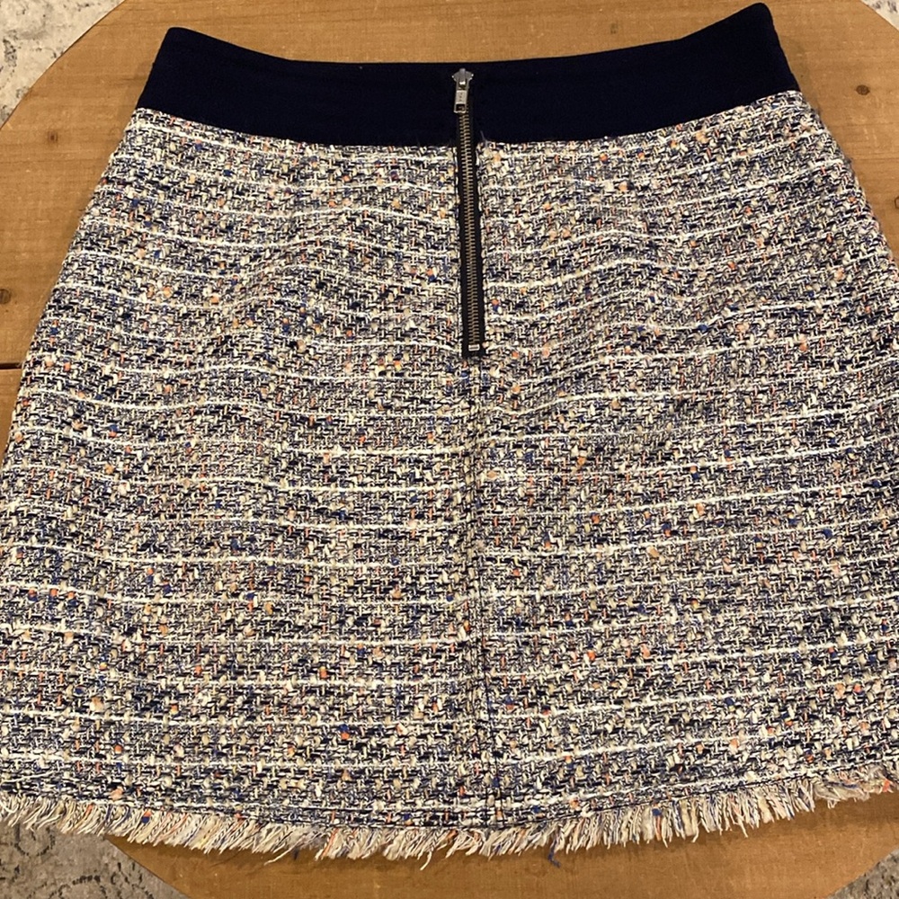 J. Crew Navy and Multicolor Tweed Mini Skirt - Picture 5 of 6